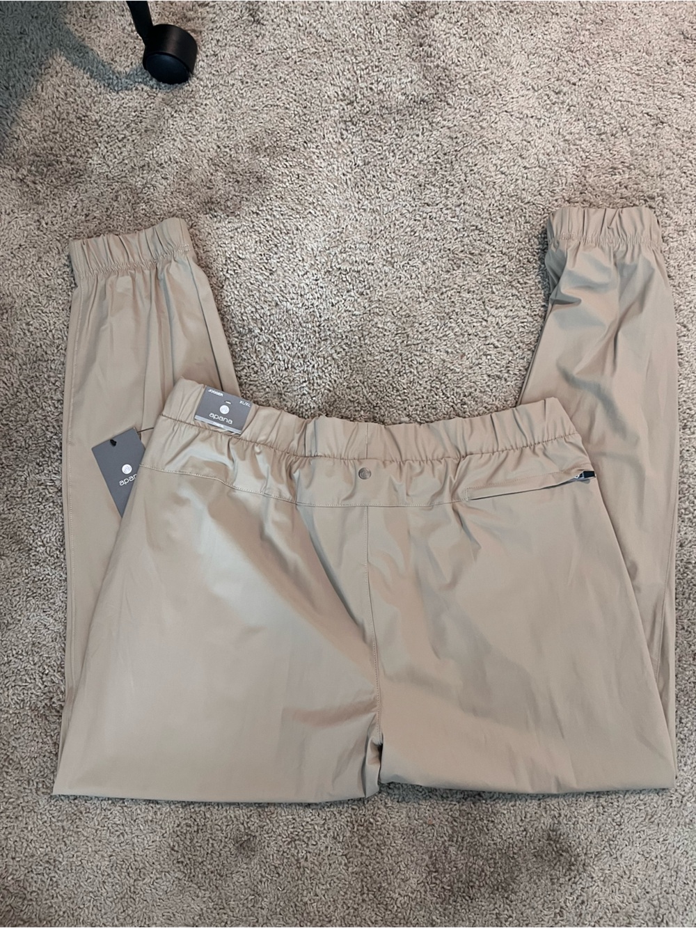 Apana Beige Men's Joggers with Elastic Waist - Picture 7 of 8